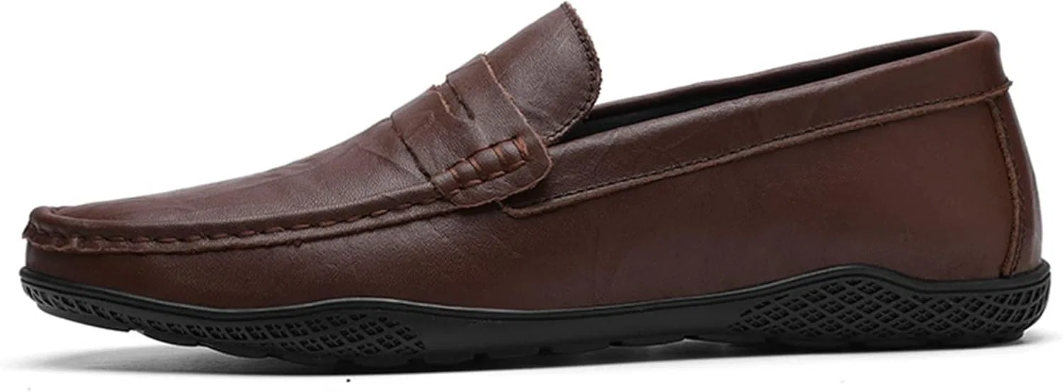 Туфли лоферы мужские, Penny Loafer, PU, коричневый PUGHGAETZF — фото 2