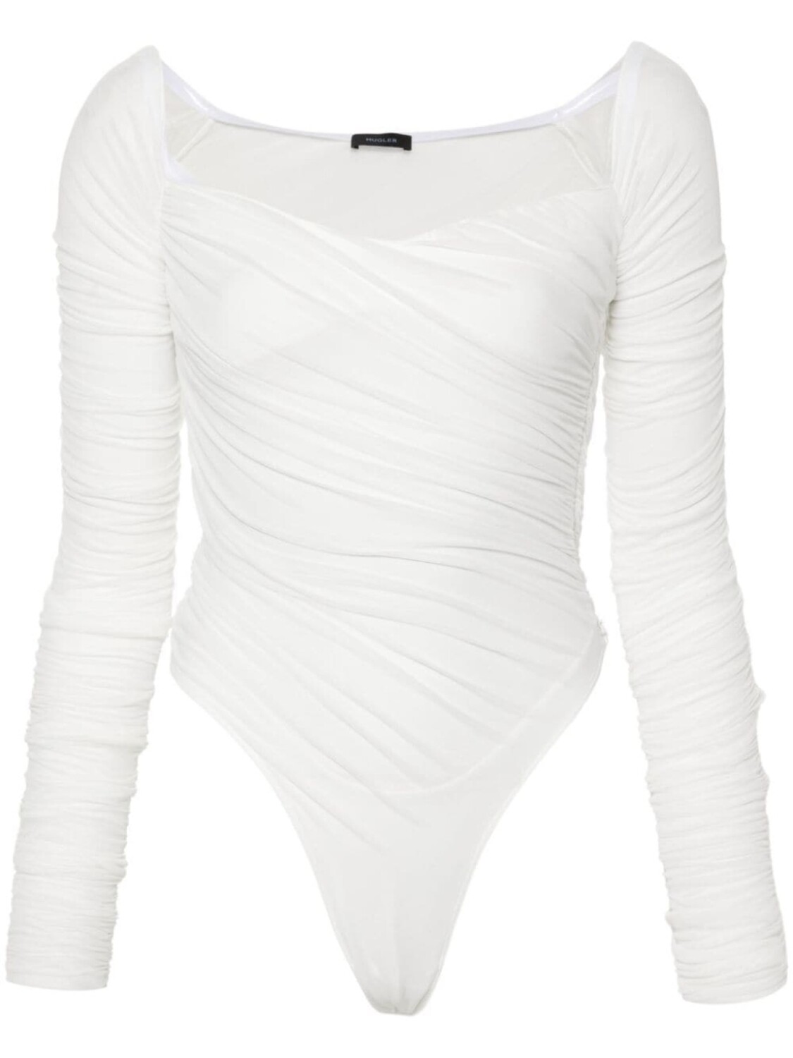 

Mugler боди с открытыми плечами, белый