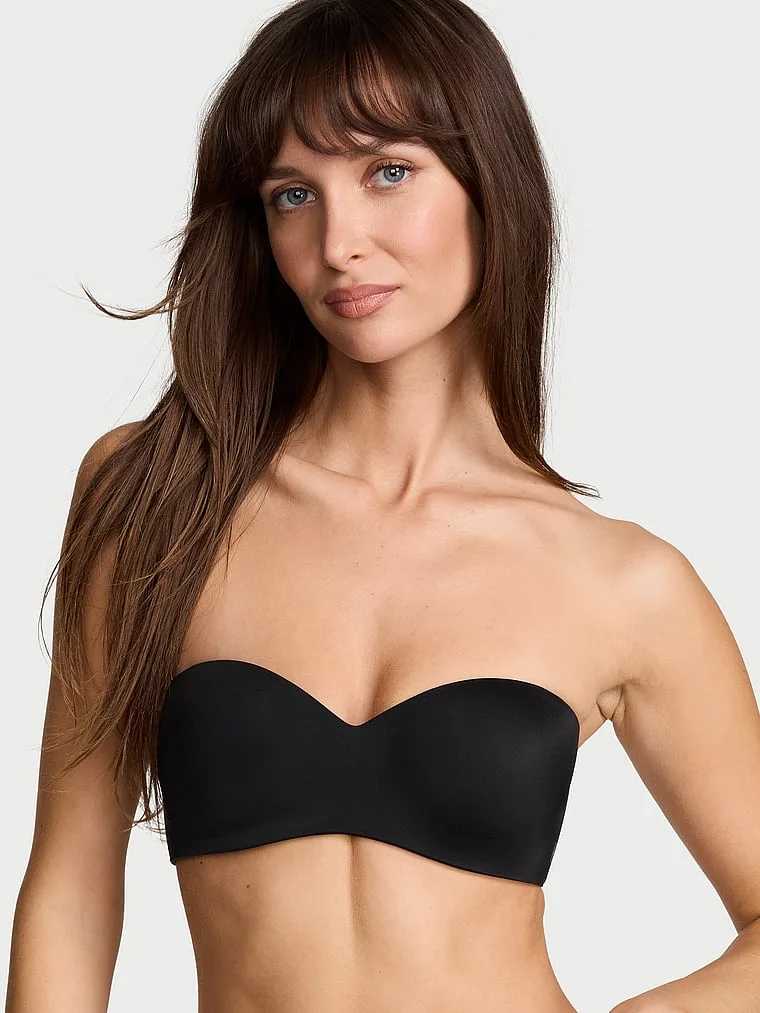 Бюстгальтер без бретелей в форме сердца с легкой подкладкой Victoria'S Secret Bare, Smooth Black