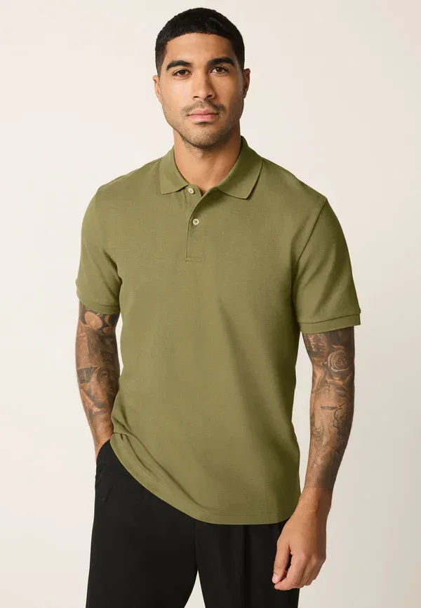 Поло Regular Fit Textured Smart, Next, оливково-зеленый