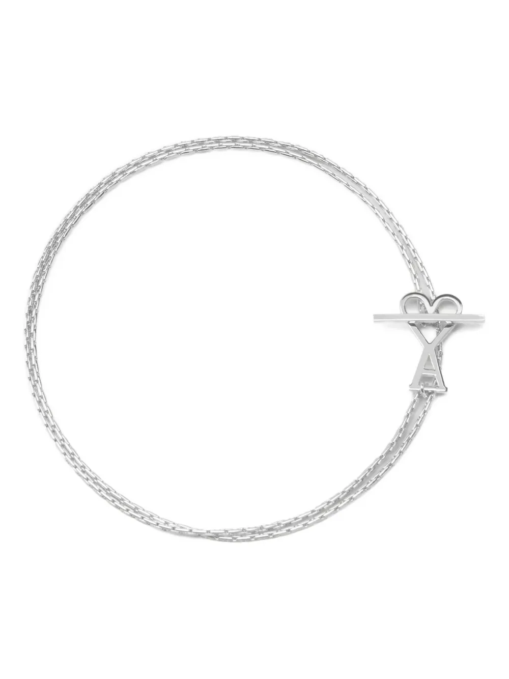 

Колье с монограммой Ami De Coeur AMI Paris, серебяный