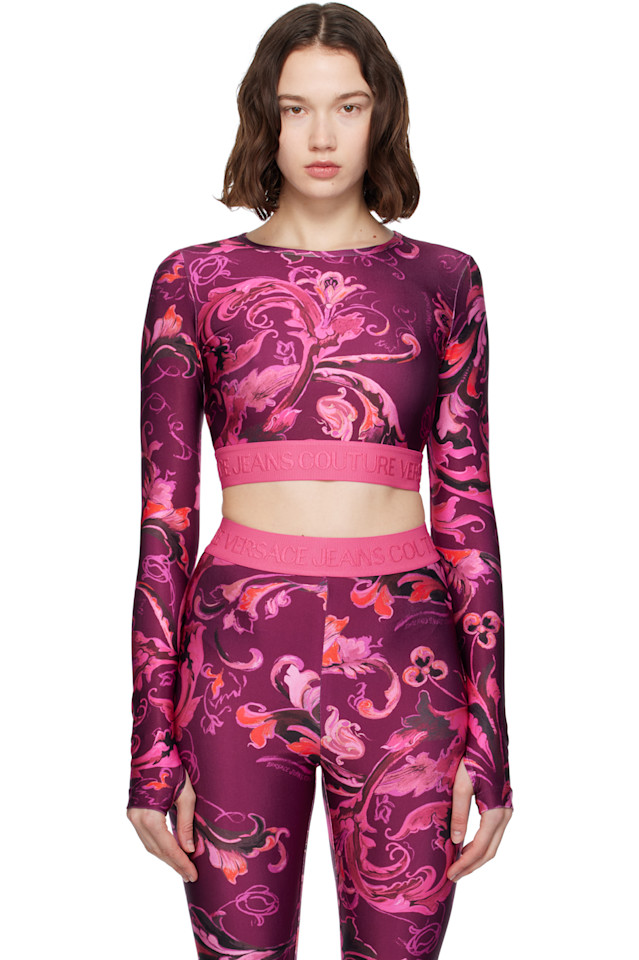

Футболка Lycra Barocco Versace Jeans Couture, цвет fiorentina