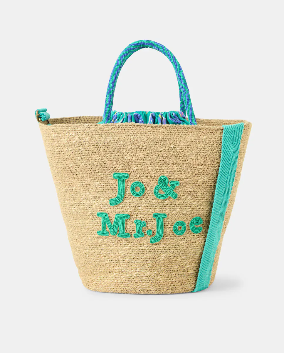 

Сумка из рафии с бусинами Jo & Mr. Joe, зеленый