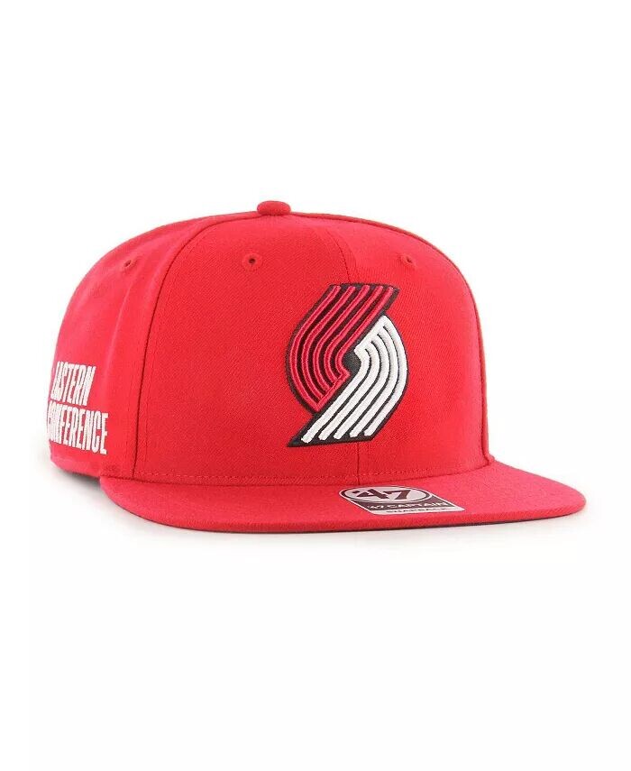 

Мужская красная кепка Portland Trail Blazers Sure Shot Captain Snapback '47 Brand, красный