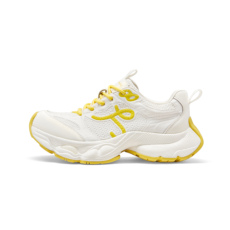 Низкие массивные кроссовки Sunshine Cloud для женщин TOOMANYSHOES, White+Yellow