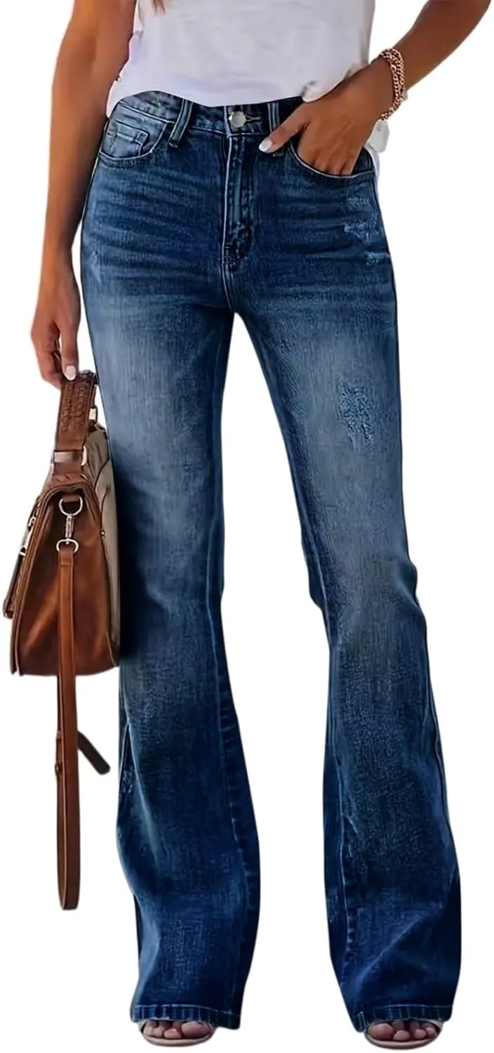 

Джинсы Bell Bottom для женщин High Waisted Wide Leg Slakkenreis