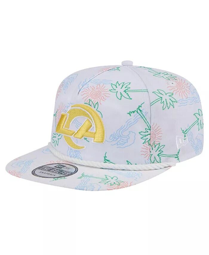 

Мужская белая кепка Los Angeles Rams Vacay Golfer Snapback New Era, белый