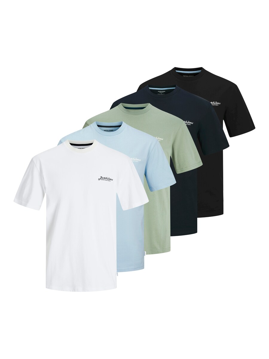 

Рубашка Jack & Jones Plus, цвет Light blue/Dark blue/Light green/Black/White