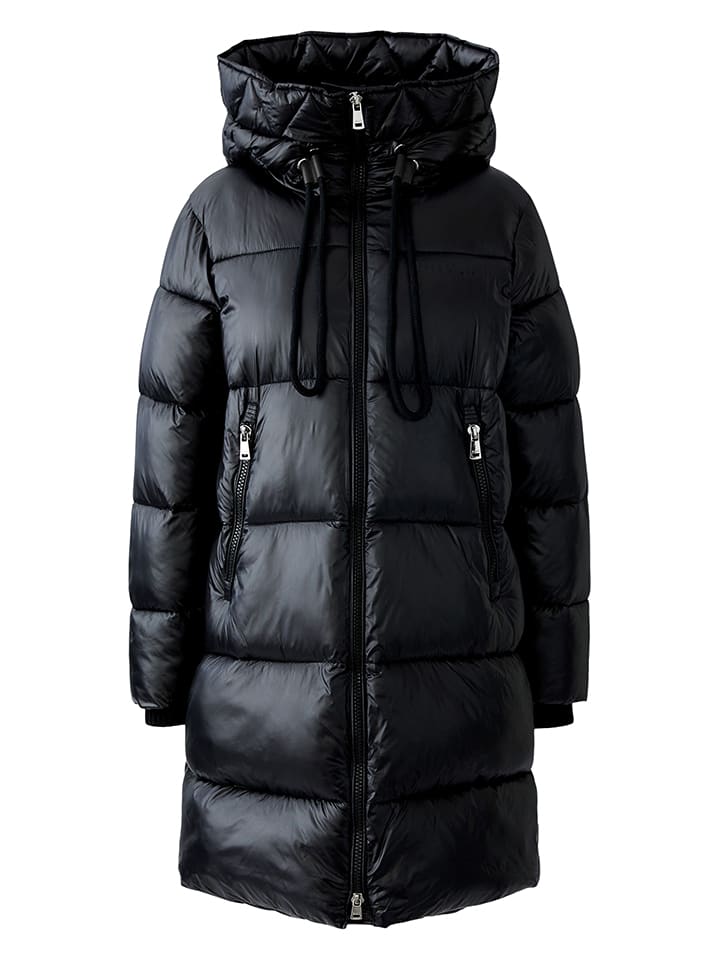 

Oui Зимнее пальто черного цвета