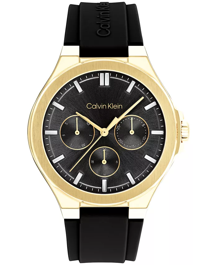 

Женские часы Vibrancy с черным силиконовым ремешком, 38 мм Calvin Klein