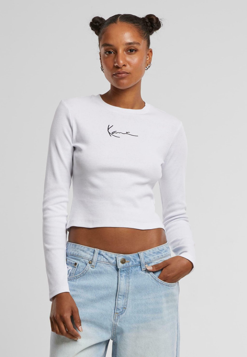 

Топ с длинными рукавами SMALL SIGNATURE SHORT Karl Kani, белый