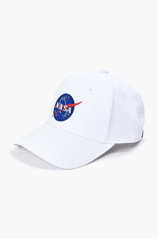 

Хлопковая бейсболка NASA Cap Alpha Industries, белый