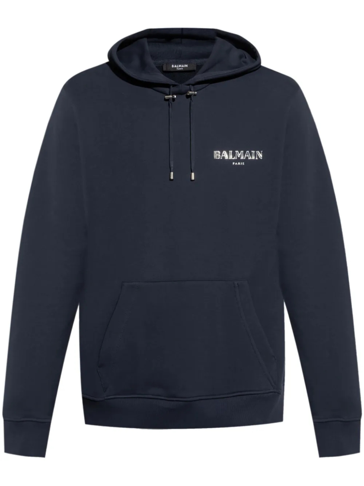 

Толстовка с капюшоном и завязками на шнурке с логотипом Balmain, синий