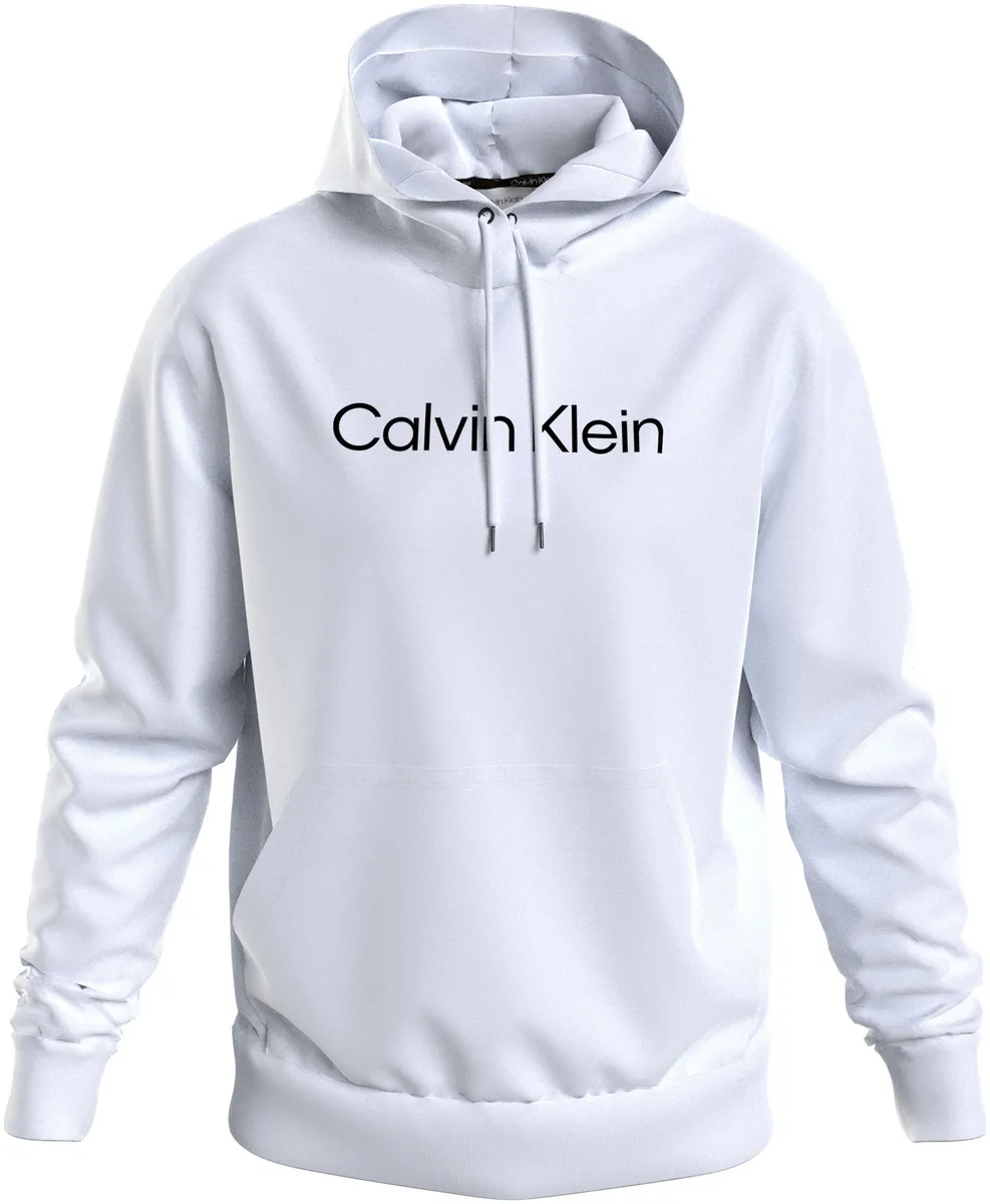 

Толстовка Calvin Klein Big&Tall с капюшоном "BT_HERO LOGO COMFORT HOODIE", больших размеров с надписью логотипа, белый