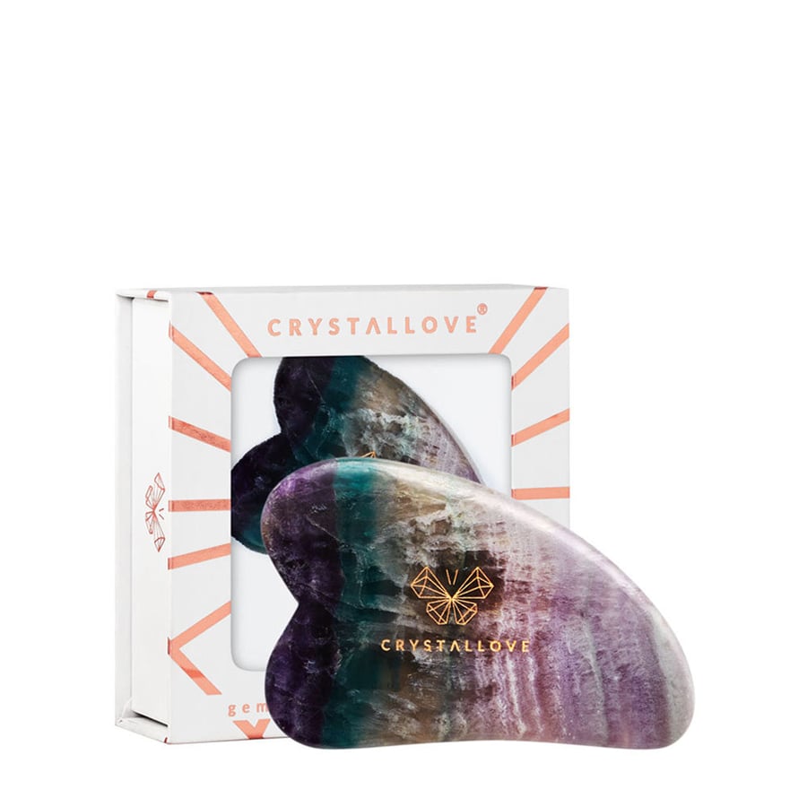 

CRYSTALLOVE Радужная флюоритовая массажная пластина гуаша для лица