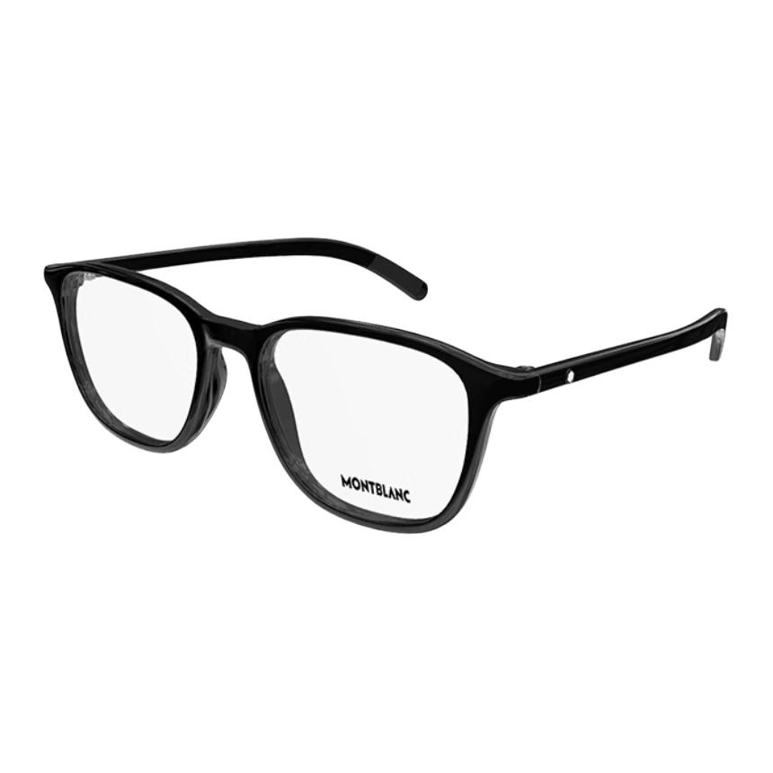 

MONTBLANC Пластиковая оправа для очков квадратной формы унисекс черная, Black