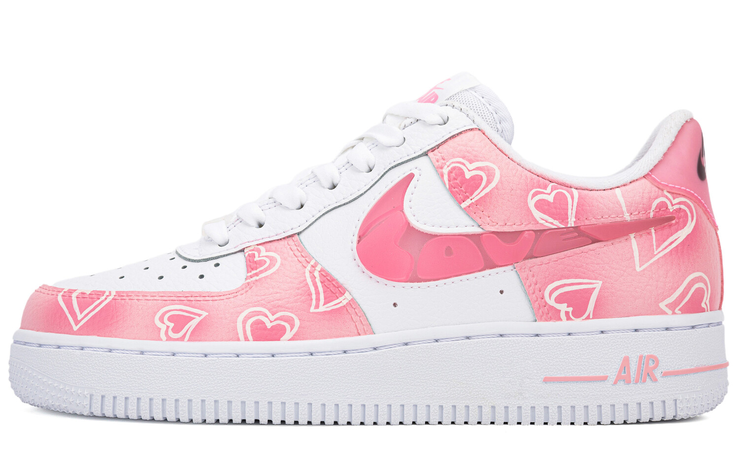 

Кроссовки Nike Air Force 1 Skateboard Shoes Women's Low-Top White Pink, Розовый, Кроссовки Nike Air Force 1 Skateboard Shoes Women's Low-Top White Pink