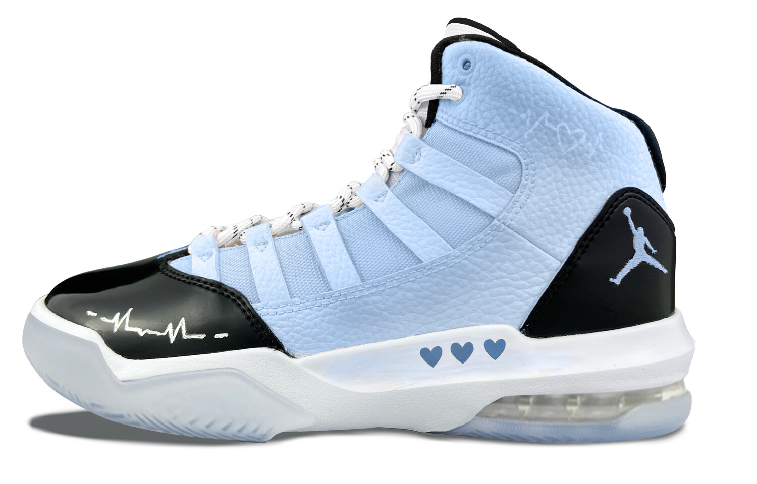 

Кроссовки Jordan Max Aura 1 Vintage Basketball Shoes Women's High-top Blue/White/Black/, цвет Carolina Blue