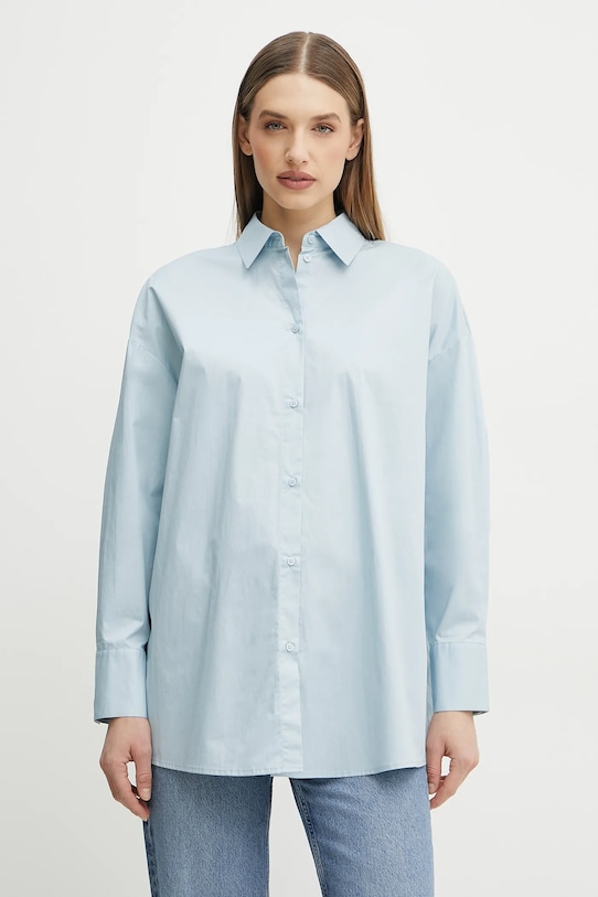 

Хлопковая рубашка Armani Exchange, синий