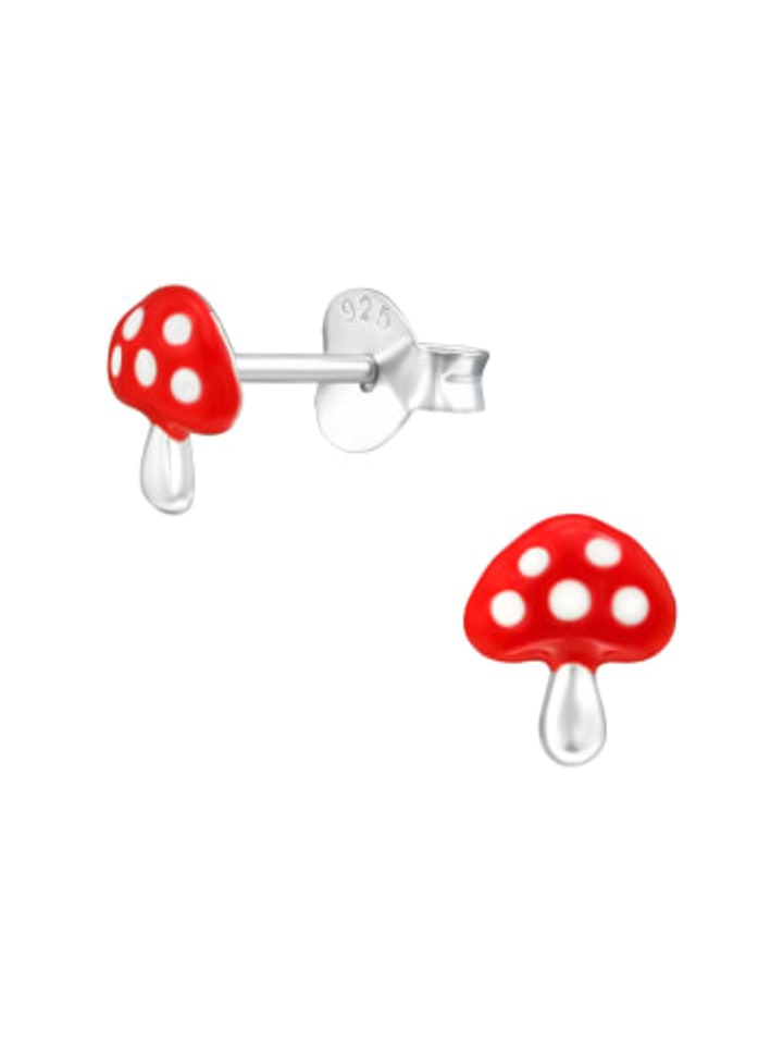 

Alexander York Серьги-гвоздики в виде гриба мухи из серебра 925 пробы, комплект из 2 штук
