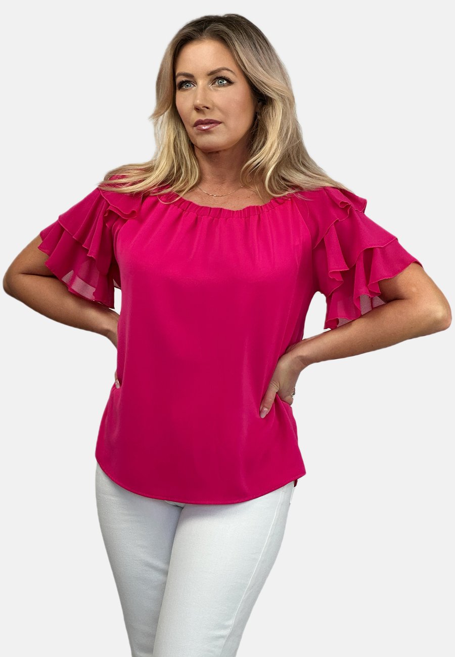 

Блуза REGINA FASHION SPANISH WITH FRILLS ON THE SLEEVES, Mottled Pink