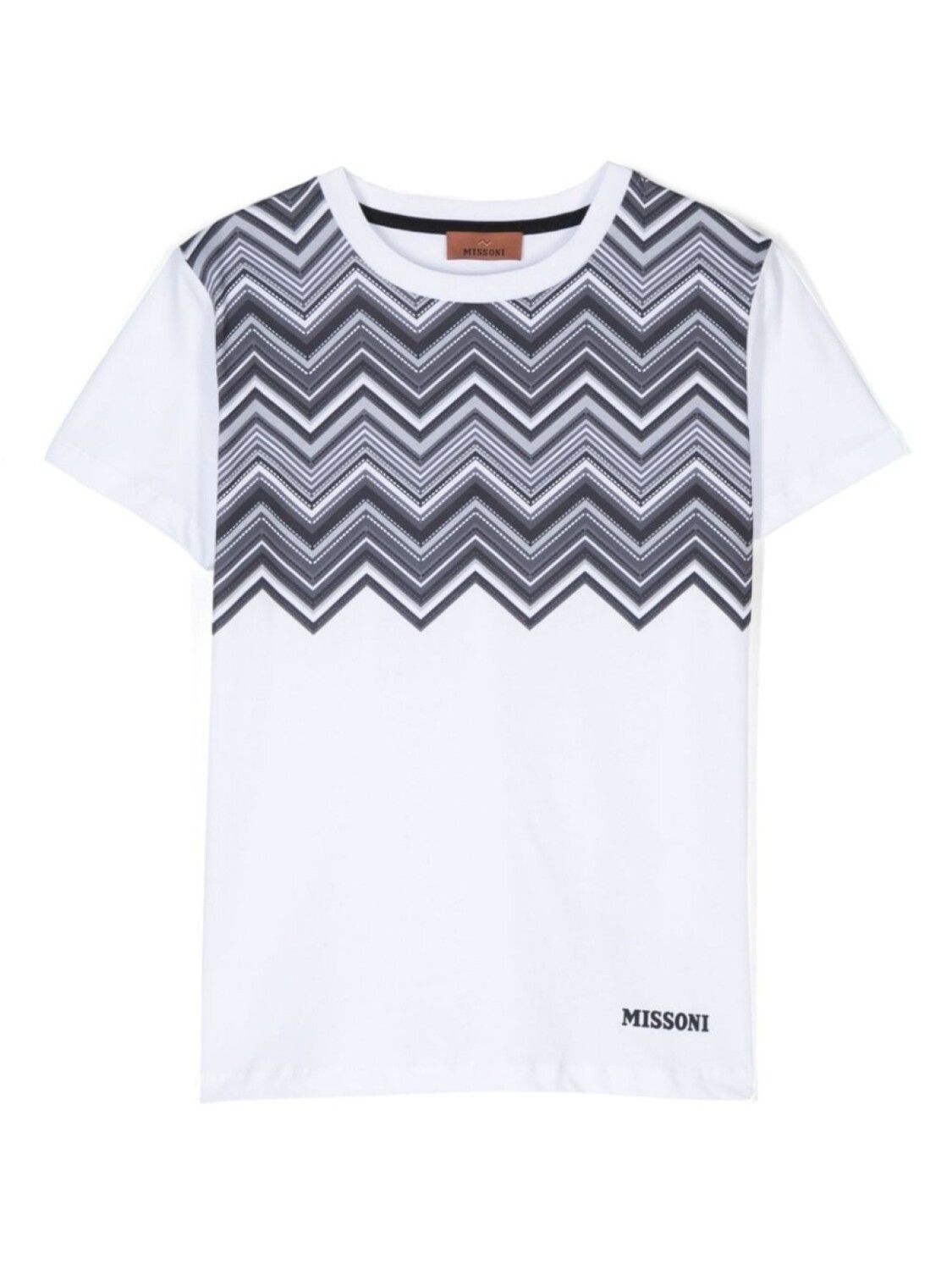 

Missoni Kids футболка с шевронным принтом, белый
