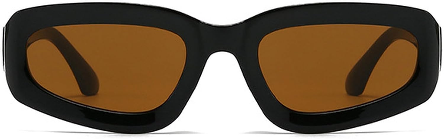 

Ретро-солнцезащитные очки «кошачий глаз» для женщин, модные квадратные солнцезащитные очки в винтажном стиле, маленькая оправа, солнцезащитные очки в стиле 90-х, защита от УФ-излучения mincl, Black Brown