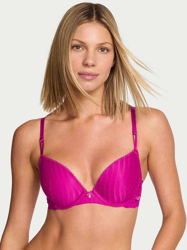 

Сексуальный прозрачный бюстгальтер пуш-ап в полоску Heritage Victoria'S Secret, sheer berrylicious