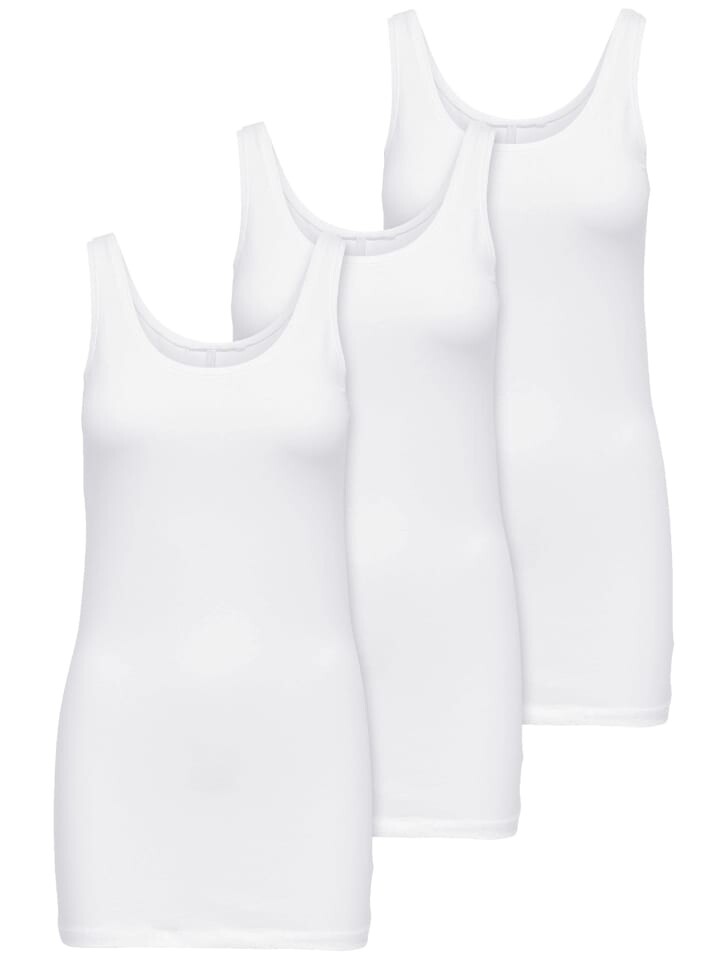

Топ ONLY 3er Set New Long Tank, цвет weiß (white)
