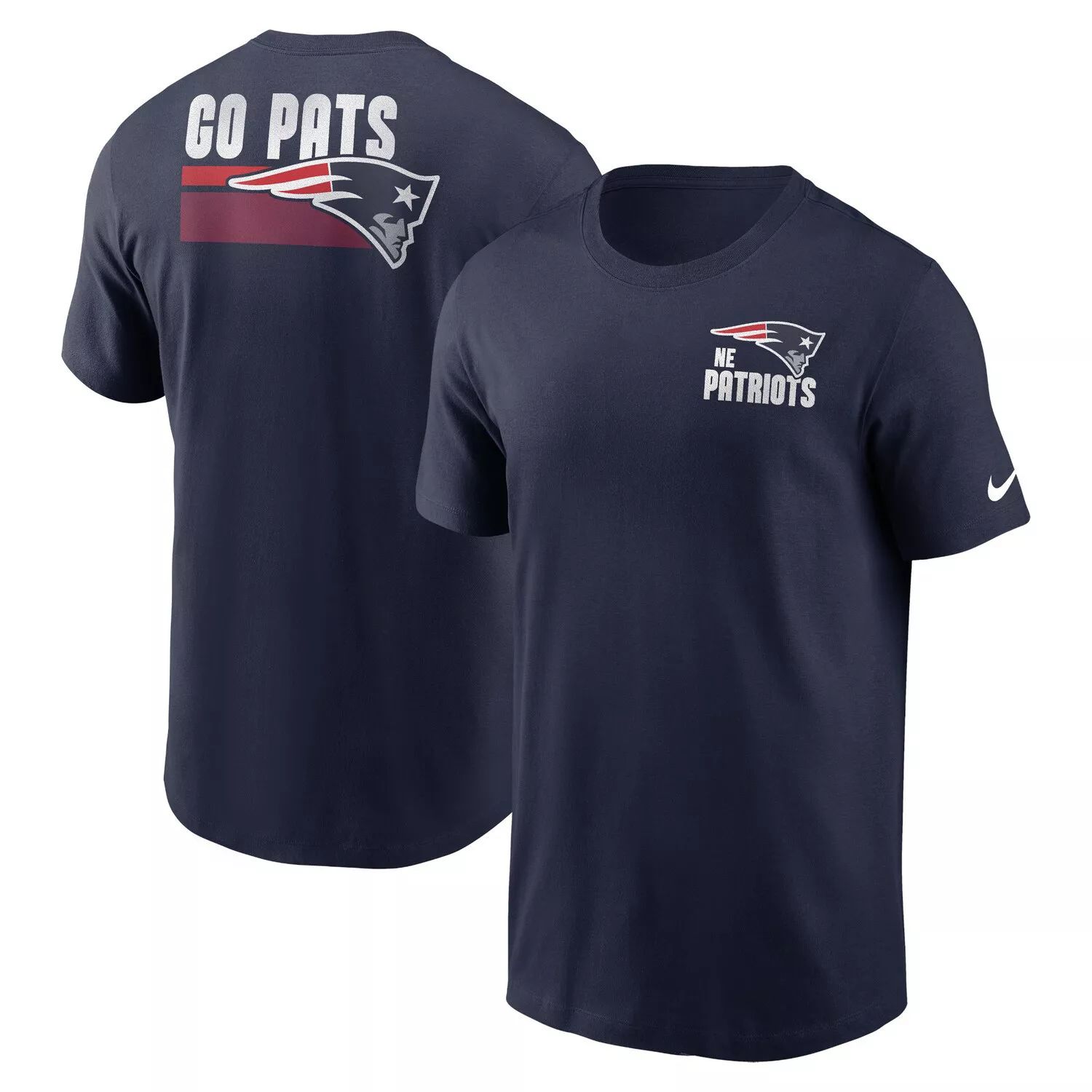 

Мужская темно-синяя футболка New England Patriots Blitz Essential Nike, Синий, Мужская темно-синяя футболка New England Patriots Blitz Essential Nike