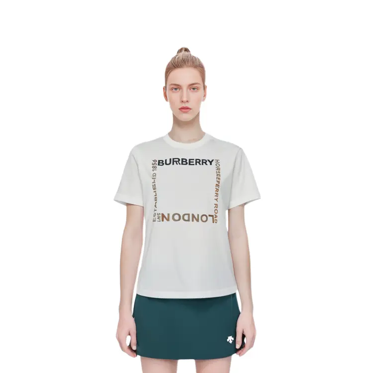Футболка женская Burberry, женская одежда, белый — фото 3