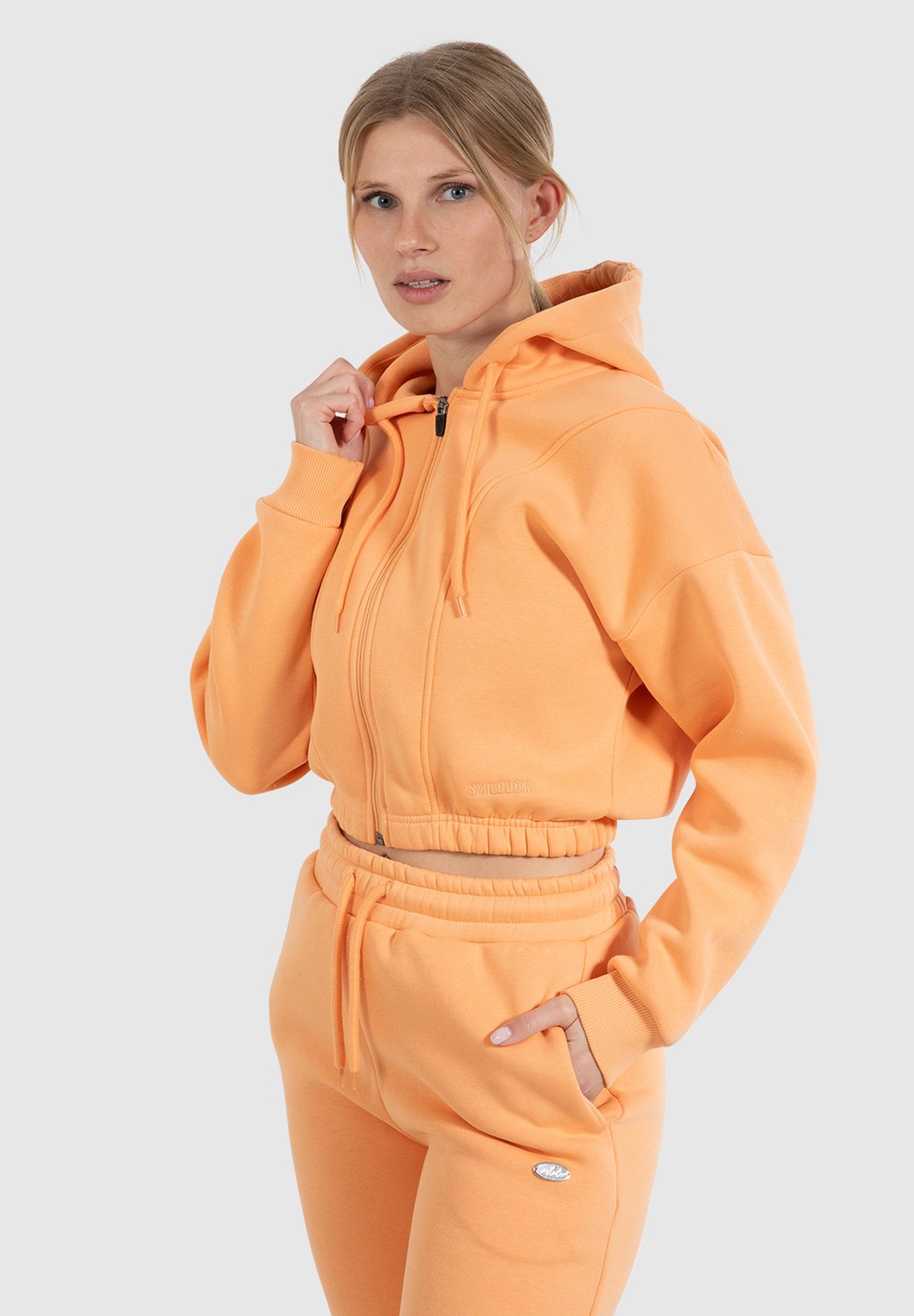 

Толстовка на молнии CROP ELMA Smilodox, абрикос