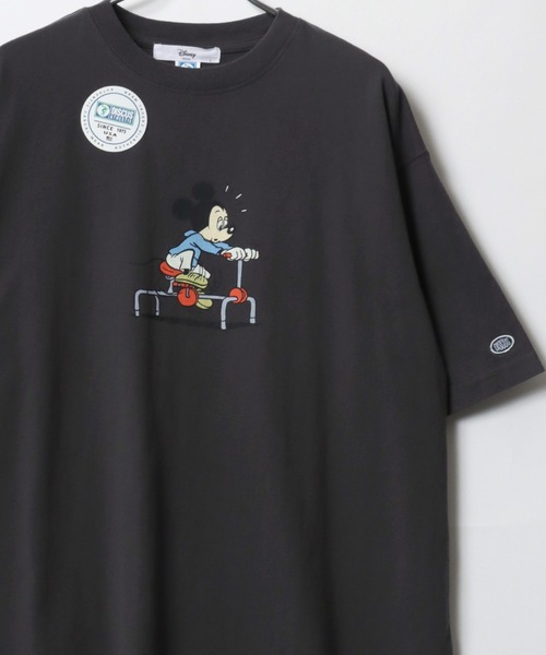 

Футболка с коротким рукавом, винтажным ретро-принтом Микки Мауса Disney x DISCUS, черная