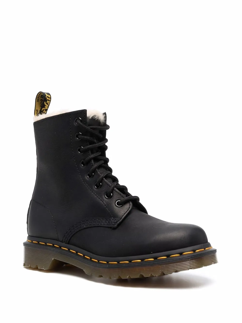Ботинки Dr. Martens 1460 Serena с искусственным мехом, черный — фото 2