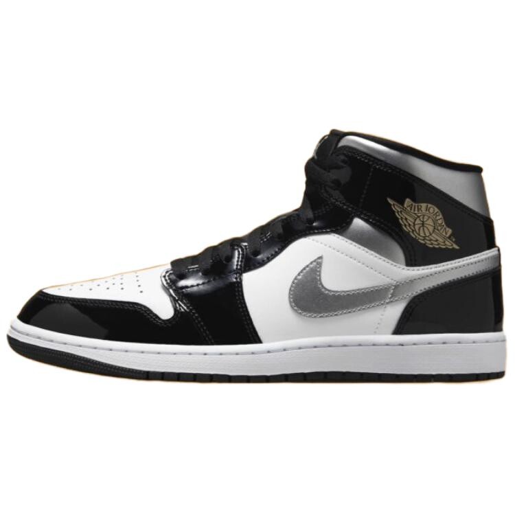 

Кроссовки Air Jordan 1 Vintage Basketball Shoes Men Mid-top Black/White, черный/белый