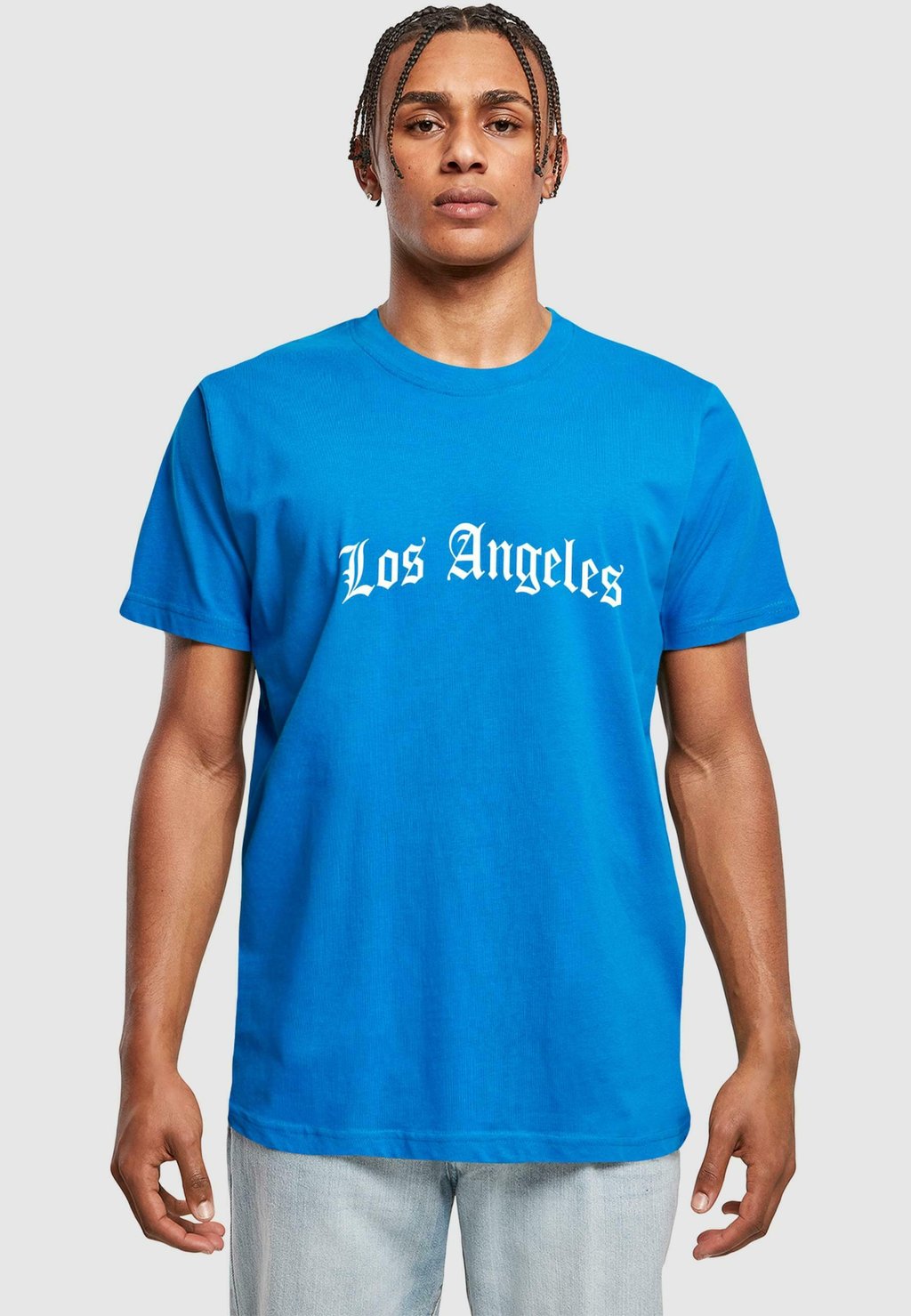 

Рубашка с принтом LOS ANGELES WORDING TEE Mister Tee, синий