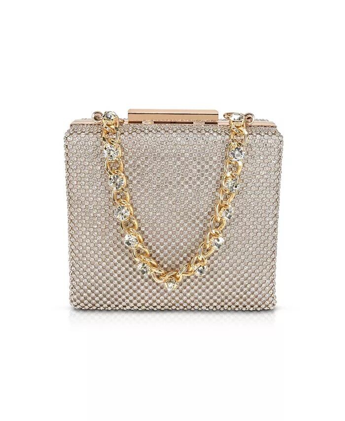 

Женский мини-клатч Billie Crystal Box Jewel Badgley Mischka, золотой