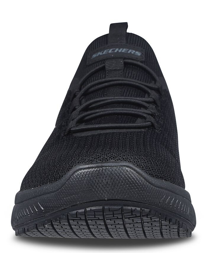 Мужские слипоны для работы - Summits - повседневные широкие кроссовки Colsin от Finish Line Skechers, черный — фото 4