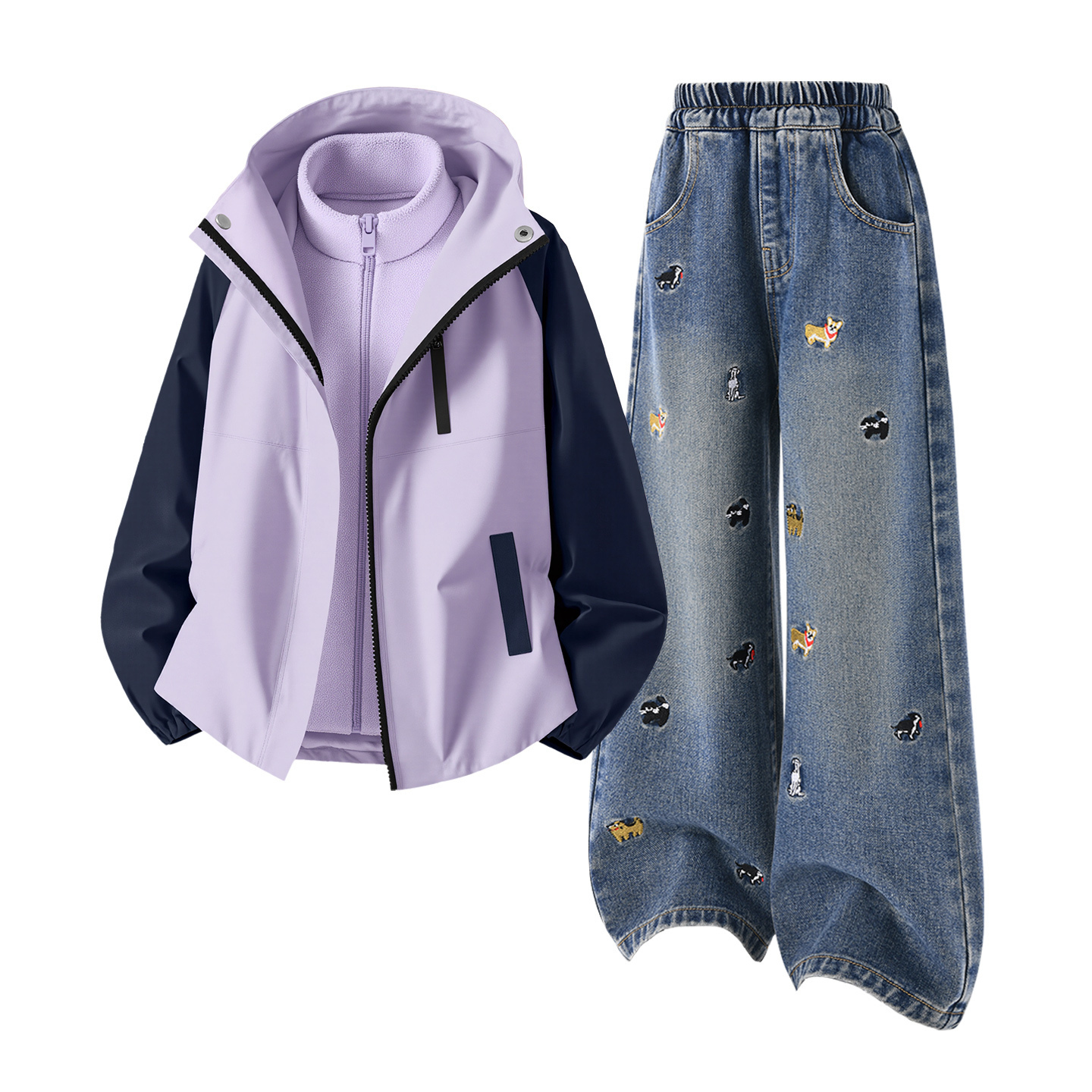 

Детская повседневная спортивная одежда Disney, фиолетовый