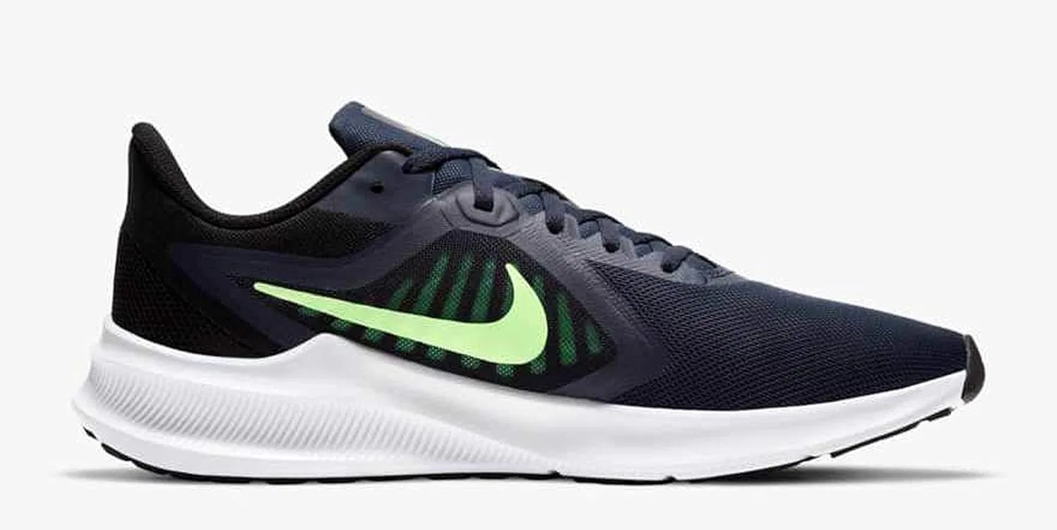 Кроссовки для бега Nike Downshifter 10 для мужчин, модель Ci9981, Obsidian Lime Glow Black — фото 3