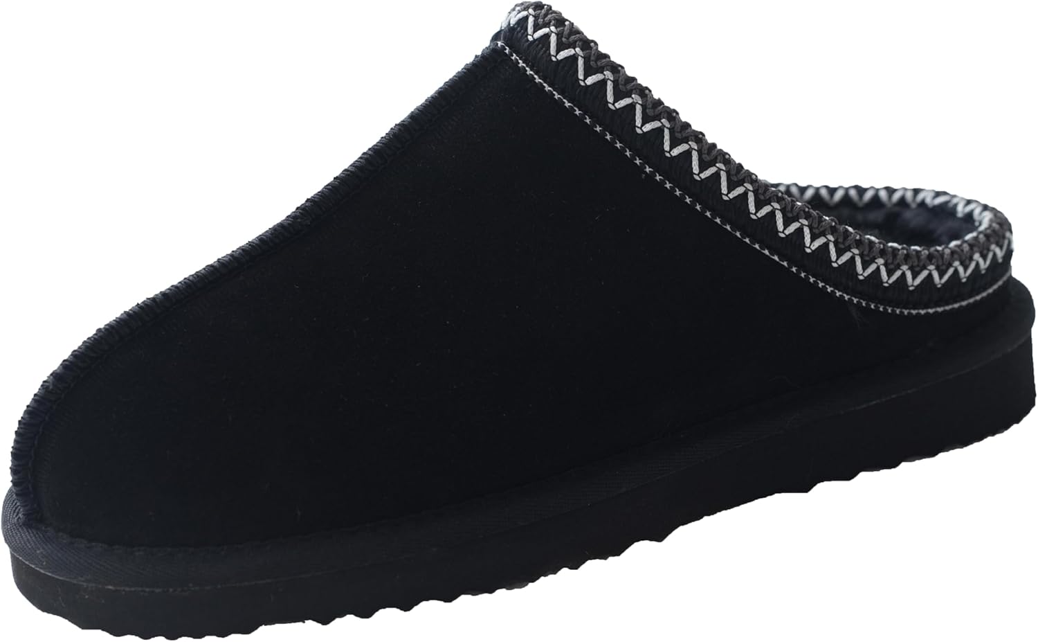 

Мужские пушистые уютные тапочки CLPP'LI из натуральной замши для дома и улицы, комфортные зимние тапочки на мягкой подошве, черный