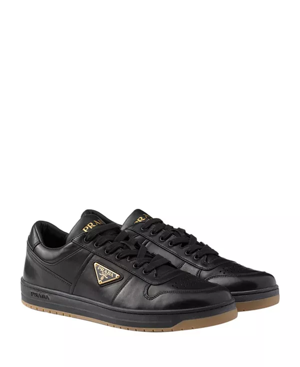 

Мужские кроссовки из кожи наппа в центре города Prada, черный