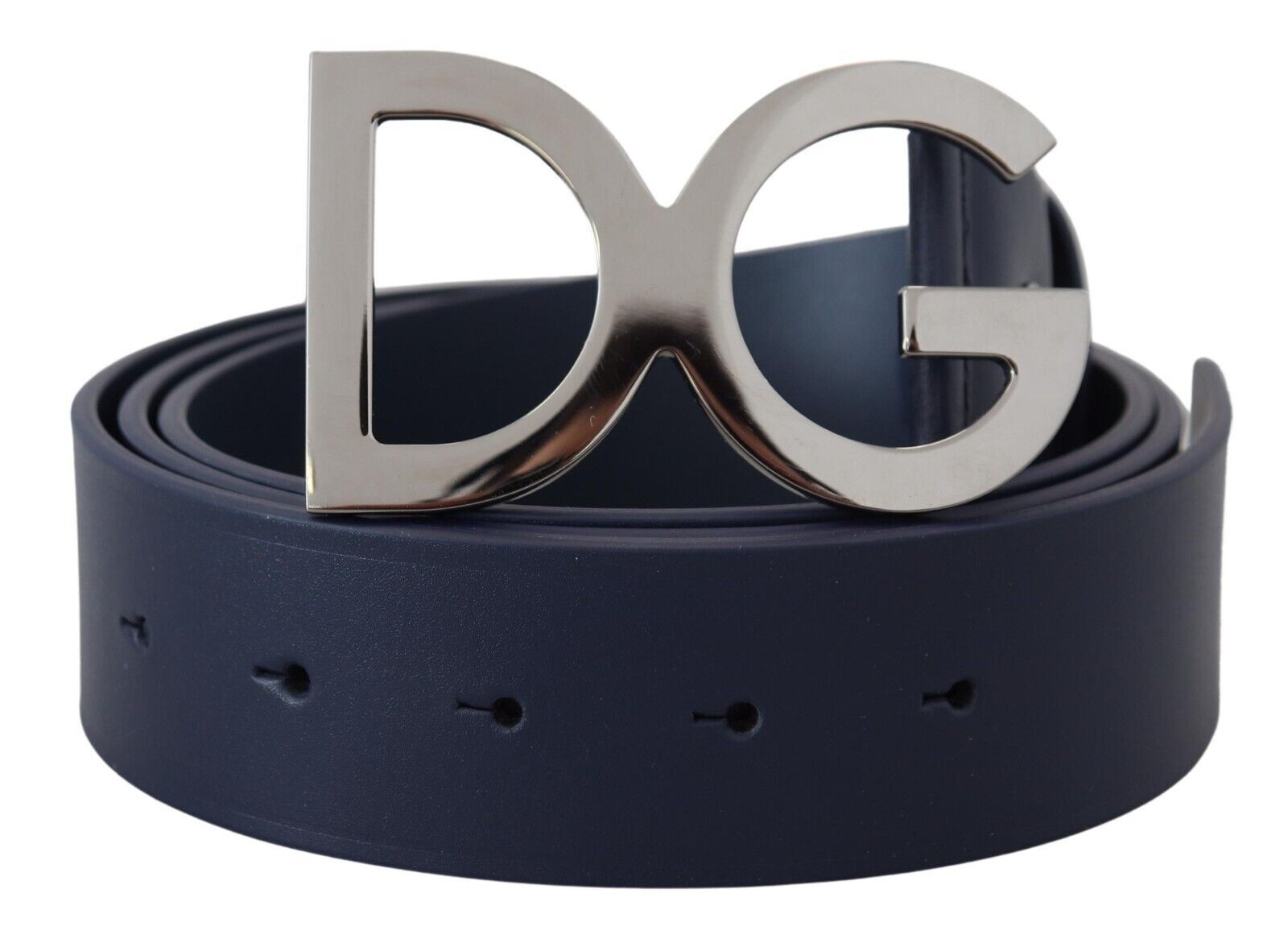 

Элегантный синий кожаный ремень с пряжкой DG Dolce & Gabbana