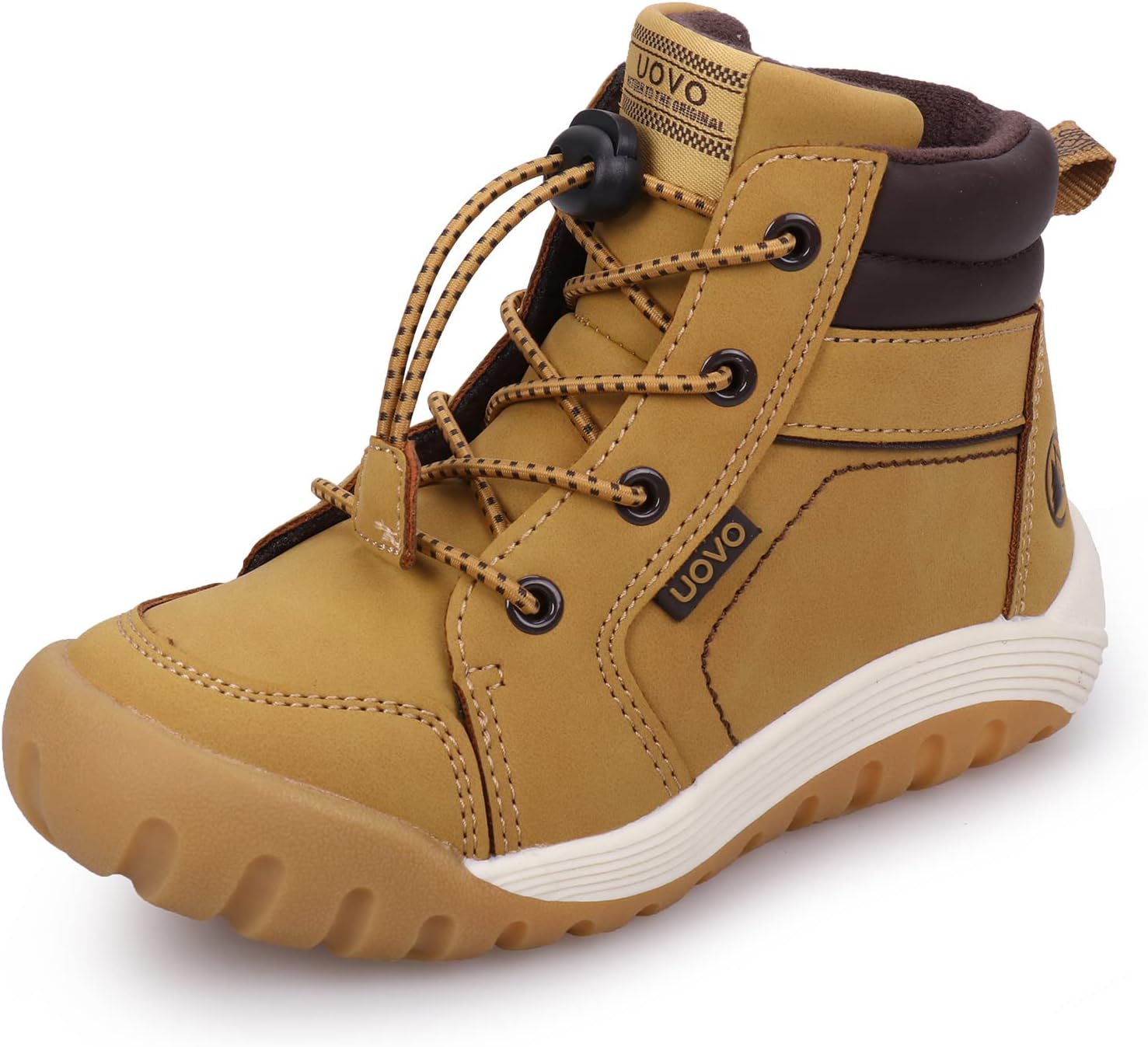

Зимние ботинки для мальчиков UOVO, снежные ботинки, детские водонепроницаемые кроссовки для улицы, зимняя обувь на высокой подошве, противоскользящие, желтый