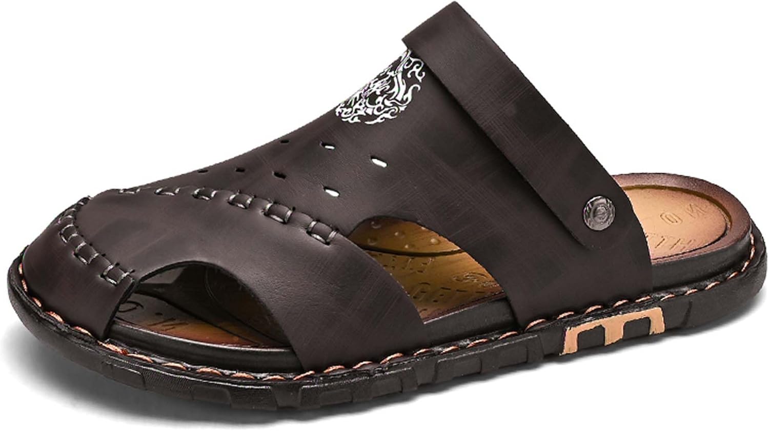 

Летние мужские сандалии UANGLI, шлепанцы с открытым носком, дышащие, удобные, модные, мягкие, легкие, противоскользящие, износостойкие, коричневый