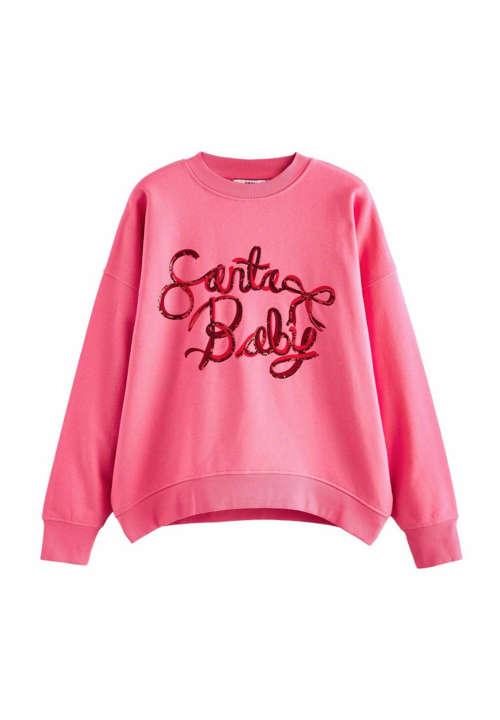 

Толстовка CHRISTMAS SANTA BOW GRAPHIC CREW NECK Next, розовый