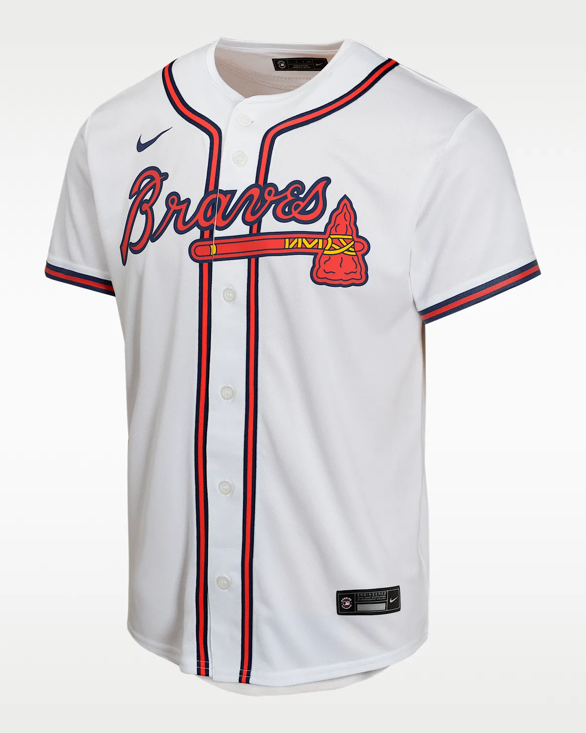 Детская большая игровая майка Nike MLB Austin Riley Atlanta Braves, White