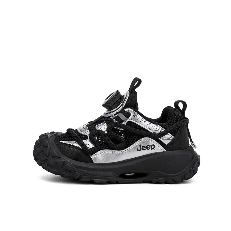 

Низкие детские кроссовки для бега Jeep, серебристый/черный