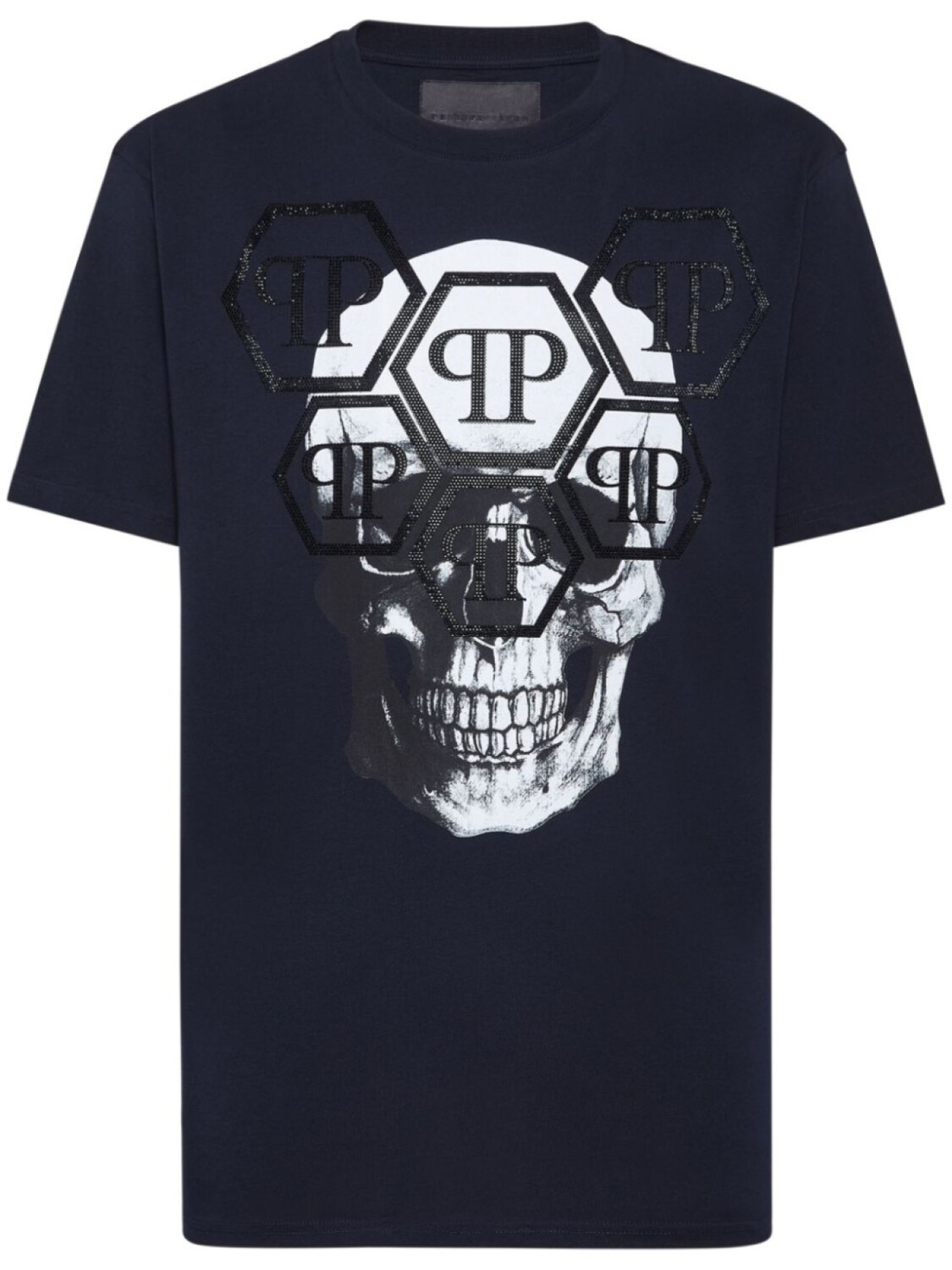 

Футболка Philipp Plein SS Stones Skull, синий