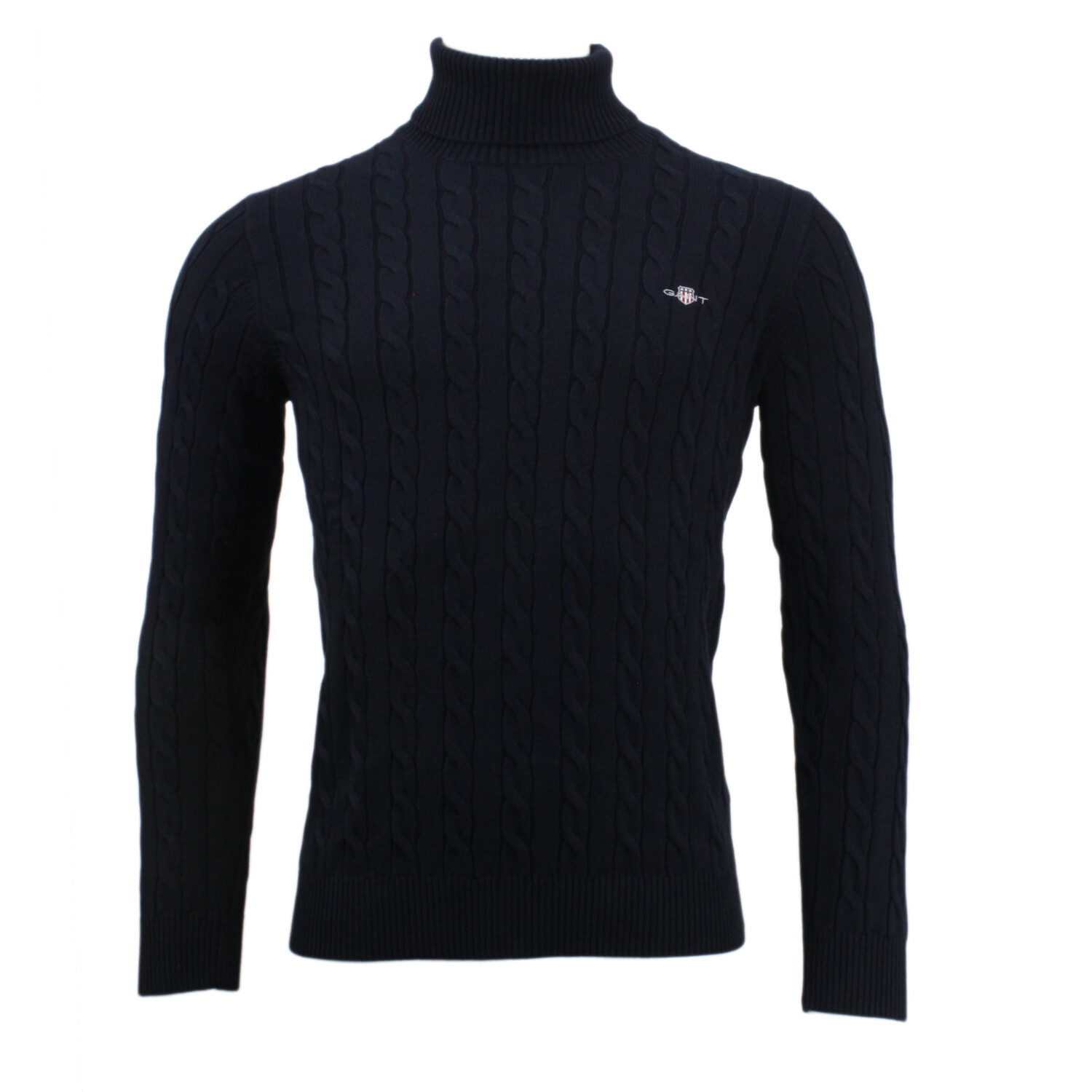 

Пуловер Gant COTTON CABLE TURTLE NECK, цвет Evening blue